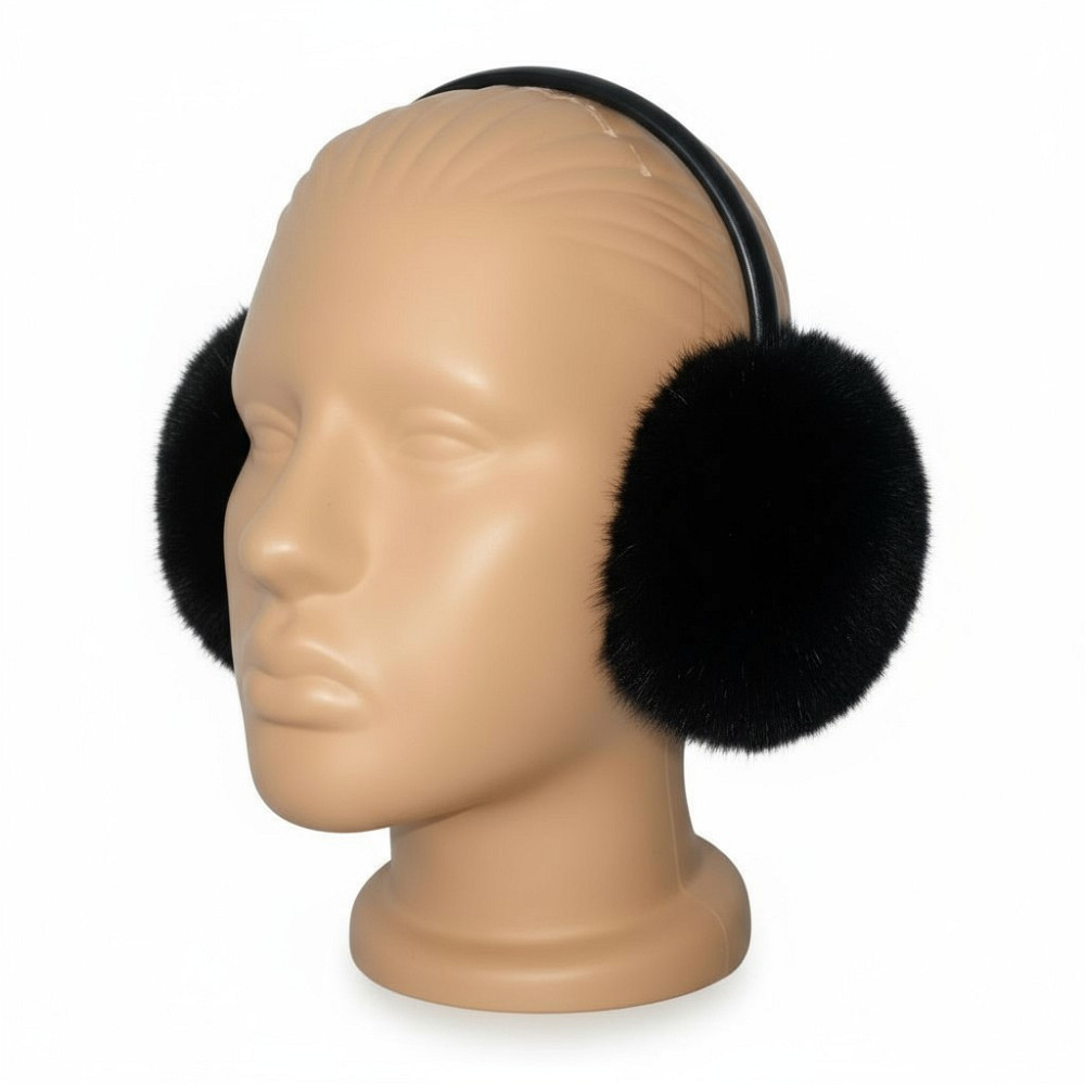 Наушники меховые норковые Черный Харьков - изображение 1