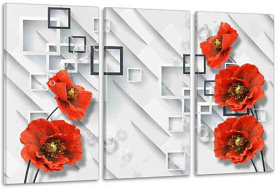 Модульна картина Кольори Абстракція Макі Art-6_3А 70x130 см Київ