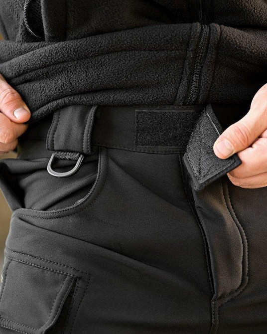 Зимние тактические штаны софтшел REVISION черные  ПП7968 Одесса - изображение 7