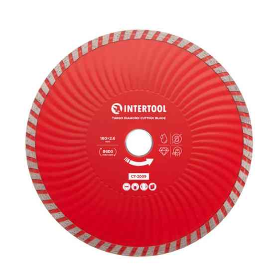 Диск отрезной алмазный Turbo, 180 мм, 22-24%, 8600 об/мин INTERTOOL CT-2009 Киев