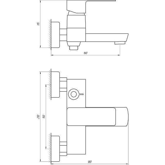 Змішувач для ванни DOMINO MALIBU DMM-102N Тернопіль