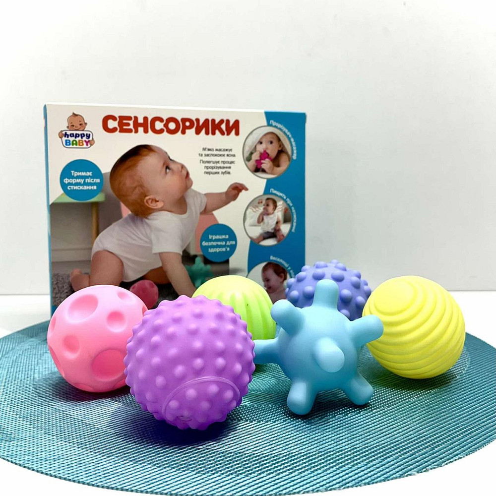 Сенсорні м'яки тактильні масажні 6 шт розвиваючі (HB 0020 AB) Чернігів - фото 7