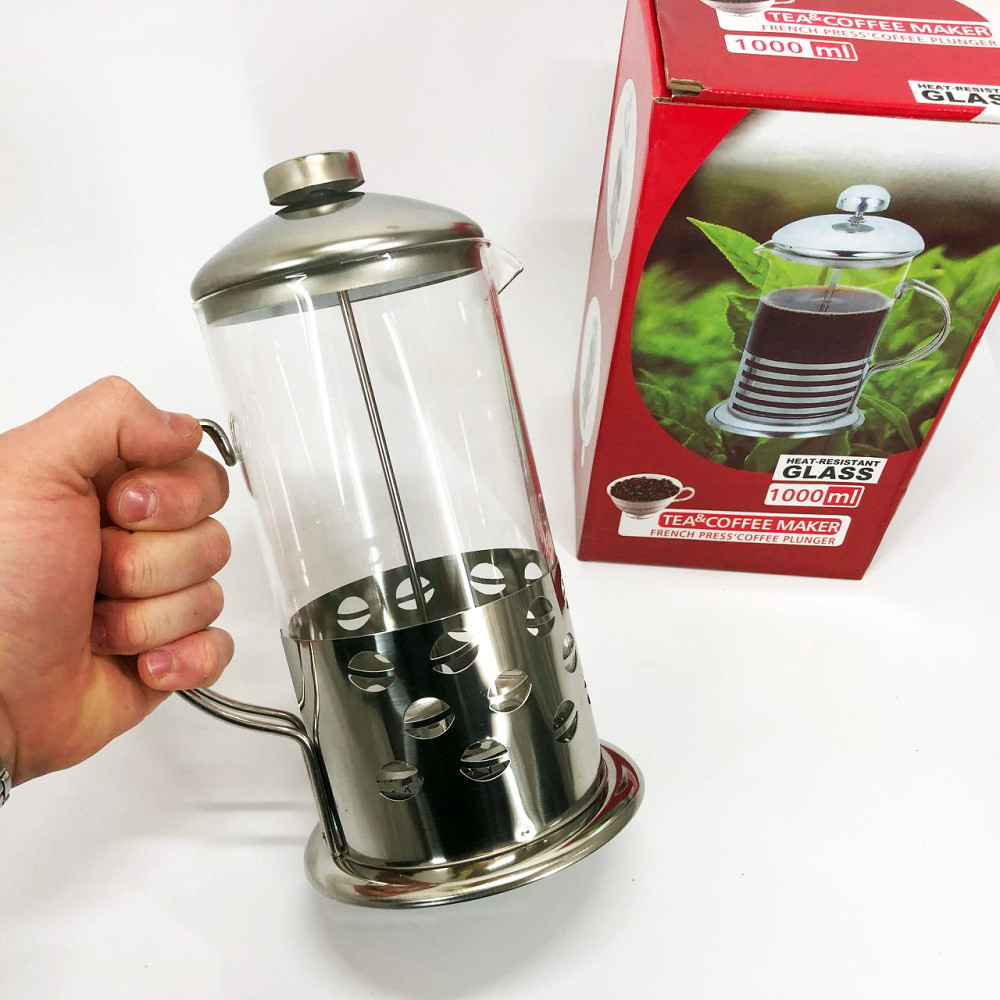 Домашний френч-пресс Unique, Заварники для чая и кофе, Стильный френч-пресс для чая и кофе DV-20 Львов - изображение 3