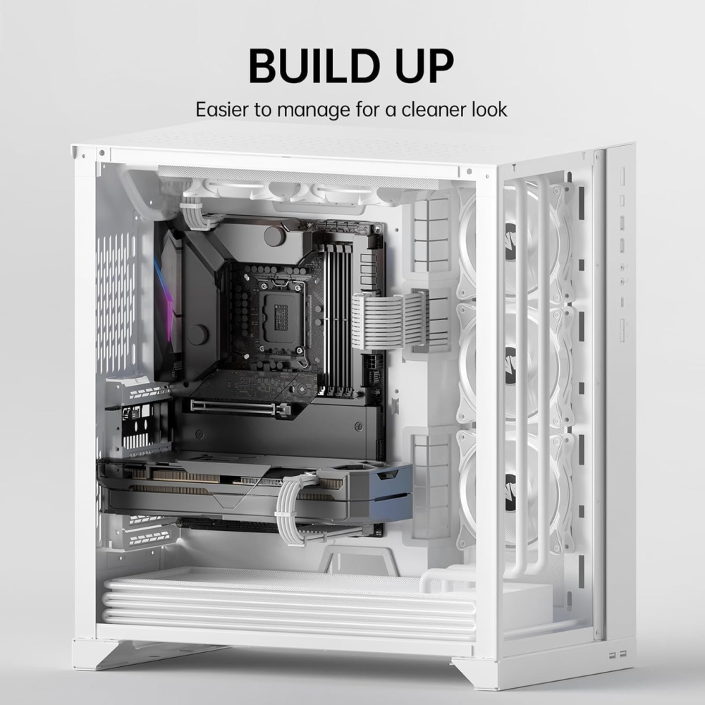 Комплект подовжувачів кабелів БЖ AsiaHorse 16AWG 30 см, 24-pin ATX, 4+4-pin CPU, 2×6+2-pin PCI-E, оплетка, гребінці Київ - фото 8