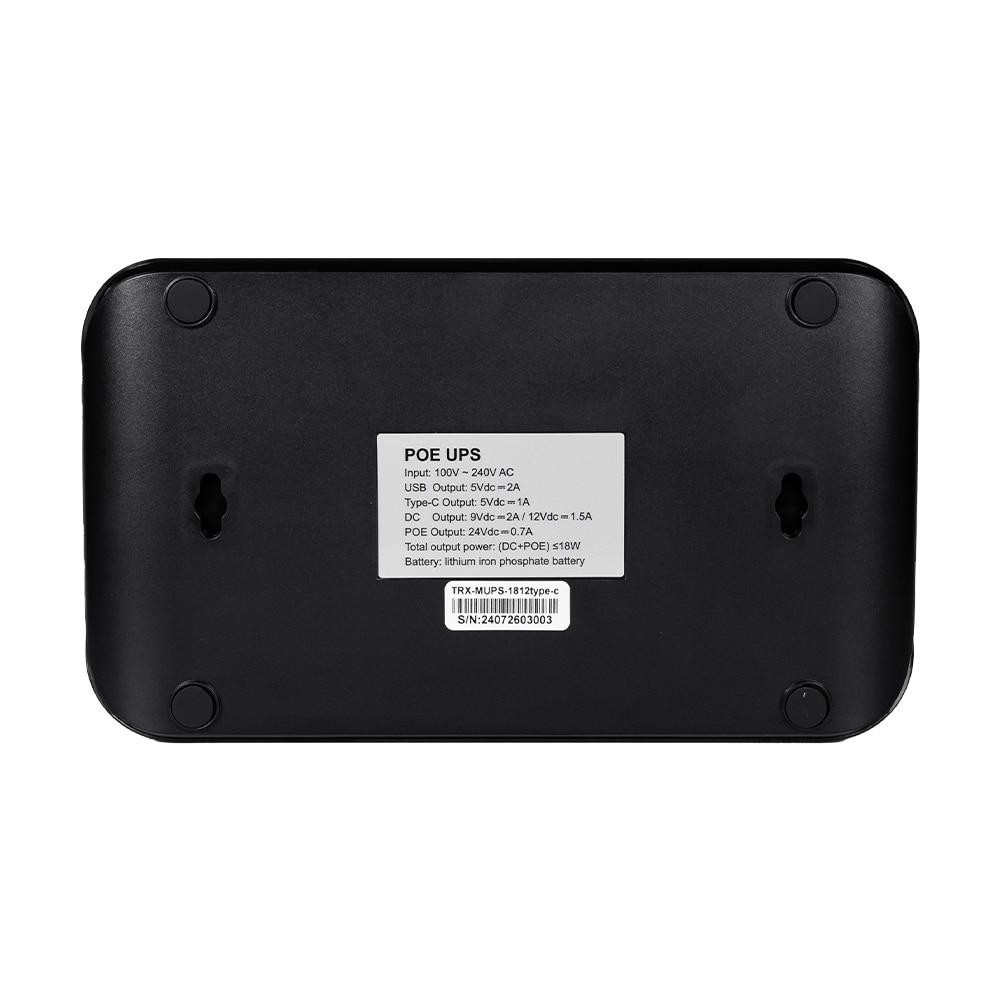 Джерело безперебійного живлення DC UPS Trinix TRX-MUPS-1812 Type-C (20000mAh LiFePo4) 5V/9V/12V/48V/PoE, LiFePo4 4*5Ah, для Київ - фото 13
