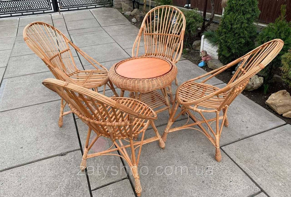 Меблі плетені для балкона з лози Київ - фото 4