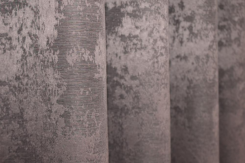 Комплект штор коротких VR-Textil Жаккард Sultan YL № 1210ш Серо-пудровый 130х170 см 2 шт (35-0073) Киев - изображение 7