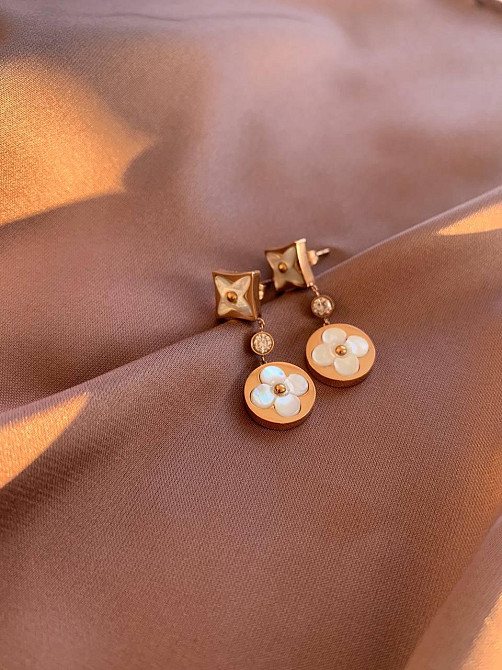 Брендовые серьги Луи Виттон/Louis Vuitton, позолота Одесса - изображение 1
