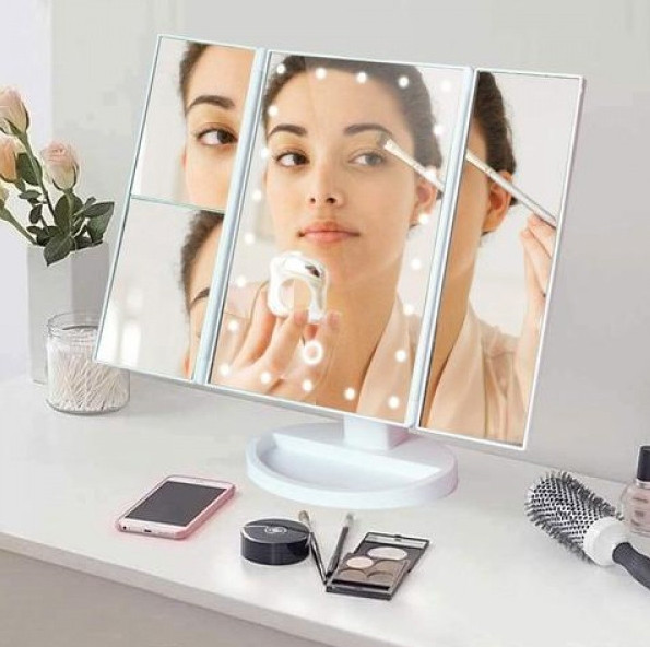 Зеркало с подсветкой LED фигурное, Косметическое usb зеркало для макияжа с подсветкой UF-24 Львов - изображение 4