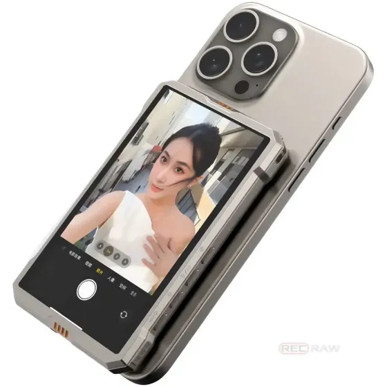 Магнитный экран/монитор для смартфонов с динамиками на заднюю панель телефона для селфи и блога Fotorgear X40 Коломия