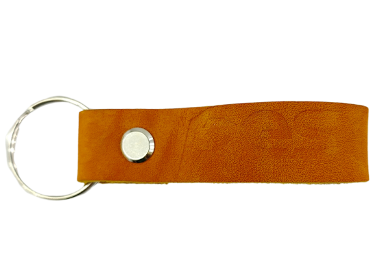 Брелок PES шкіряний  для ключів з тисненням Помаранчевий Київ