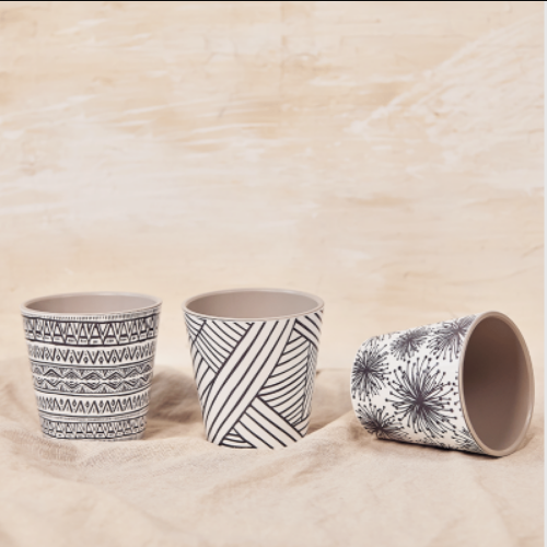 Вазон Деко зі вставкою 13*12,5см білий Етно Алеана Житомир