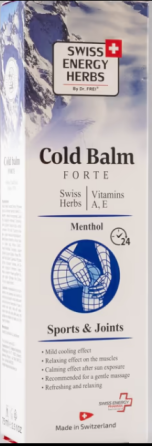 Бальзам охолоджуючий Swiss Energy Herbs Cold Balm Forte Sports & Joints 75 мл ментол Київ