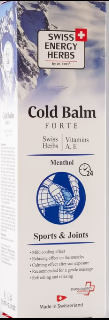 Бальзам охолоджуючий Swiss Energy Herbs Cold Balm Forte Sports & Joints 75 мл ментол Київ - фото 1