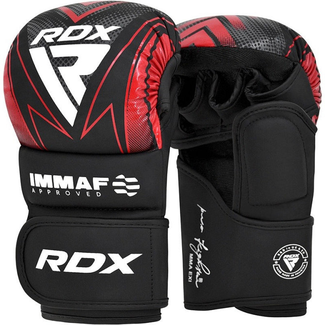 Рукавиці для ММА (Греплінгові рукавички) RDX схвалено IMMAF XL Red (капа в комплекті) Каменское - изображение 1