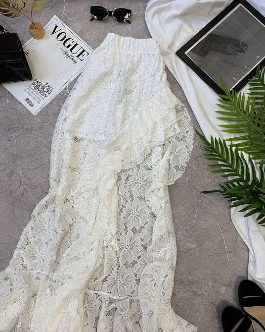 Женская трендовая гипюровая юбка с шортами гипюр(кружево) Одесса - изображение 2