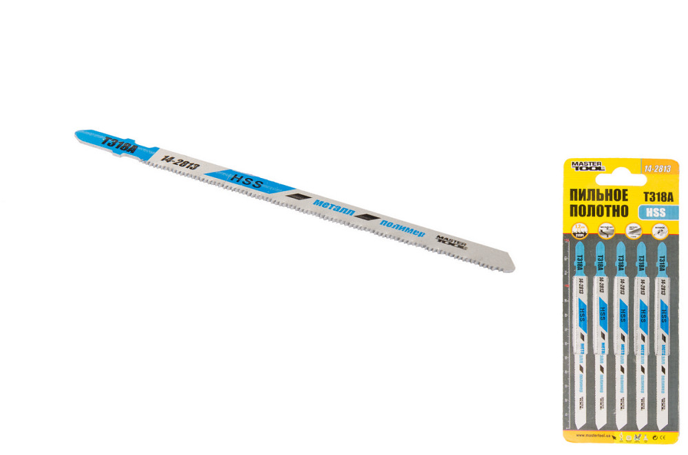 MASTERTOOL Полотно пильне для лобзика MASTERTOOL T318A 5 шт метал чистий прямий різ 21TPI/132 м Коломыя - изображение 1