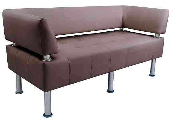 Диван Flay Office двійка зі спинкою та підлокітниками 1550х650х750 Коричневий Київ