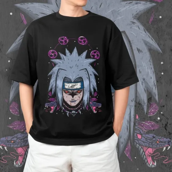 Футболка чоловіча з  принтом Наруто Саске Проклята Печатка Розмір 48 Anime0063 Дніпро