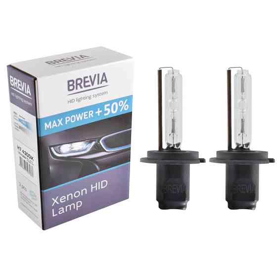 Ксеноновая лампа Brevia H7 +50%, 4300K, 85V, 35W PX26d KET, 2шт Львов
