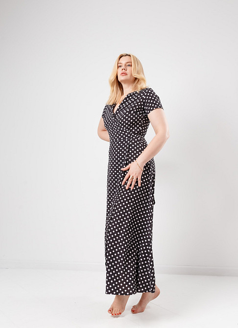 Літнє плаття в підлогу "Кайлі" оптом | Батал Чорний, 50 Київ - фото 5