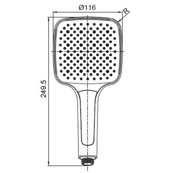 Лійка для душу Koer KP-0402-03 (3 функції) (KR4987) Київ