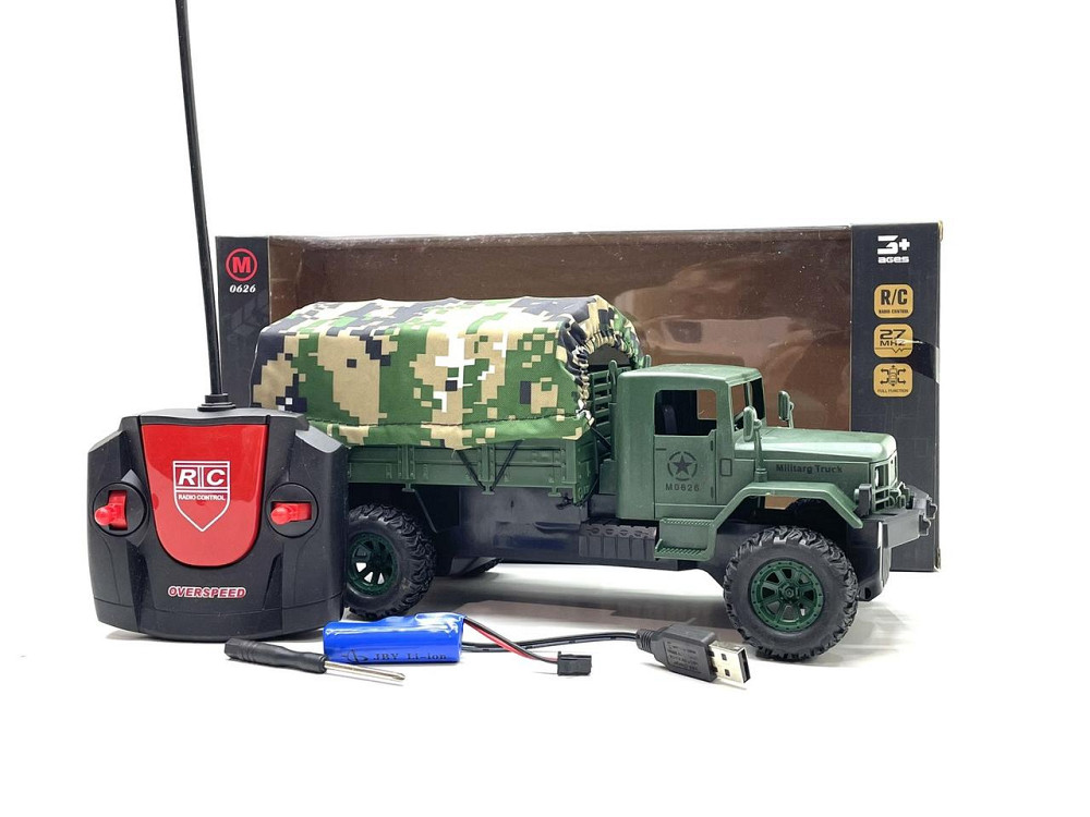 Машина Військова вантажівка на пульті управління масштаб 1:18 Темно-зелений (0626BK) Чернигов - изображение 6