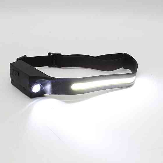Налобний ліхтар з датчиком руху 2в1 BL-G-28-XPE+COB / Потужний акумуляторний LED ліхтарик на голову Київ