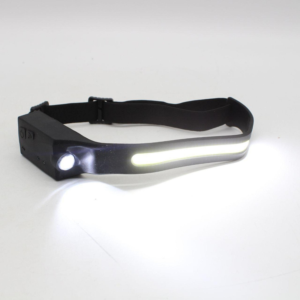 Налобний ліхтар з датчиком руху 2в1 BL-G-28-XPE+COB / Потужний акумуляторний LED ліхтарик на голову Київ - фото 5