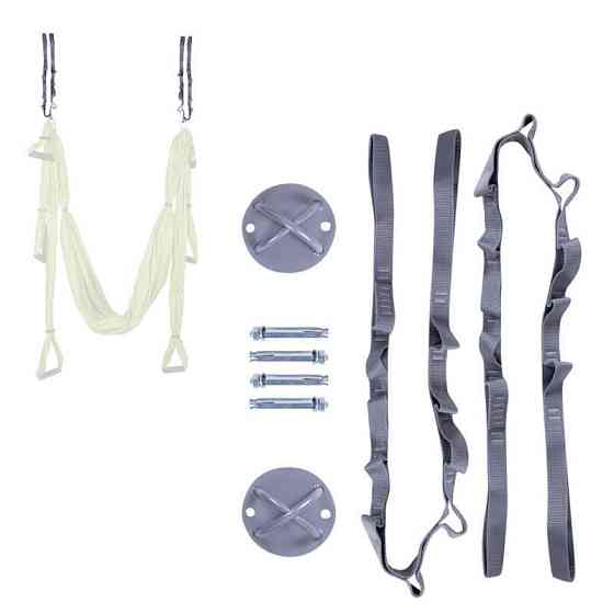 Комплект для крепления гамака для йоги - кронштейны, винты и ремешки inSPORTline Hemmokstrap Киев