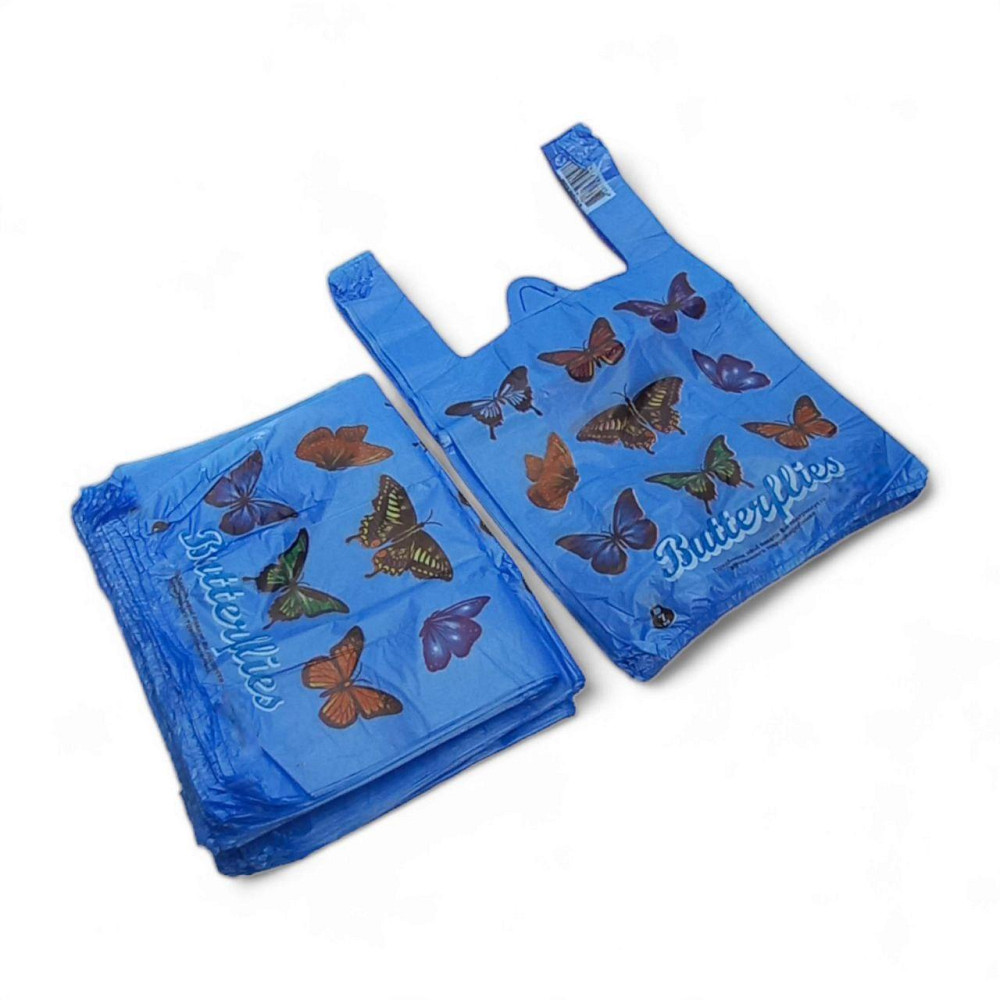 Пакет-майка «Метелики» (28*45) 250 шт. Синій Харків - фото 3