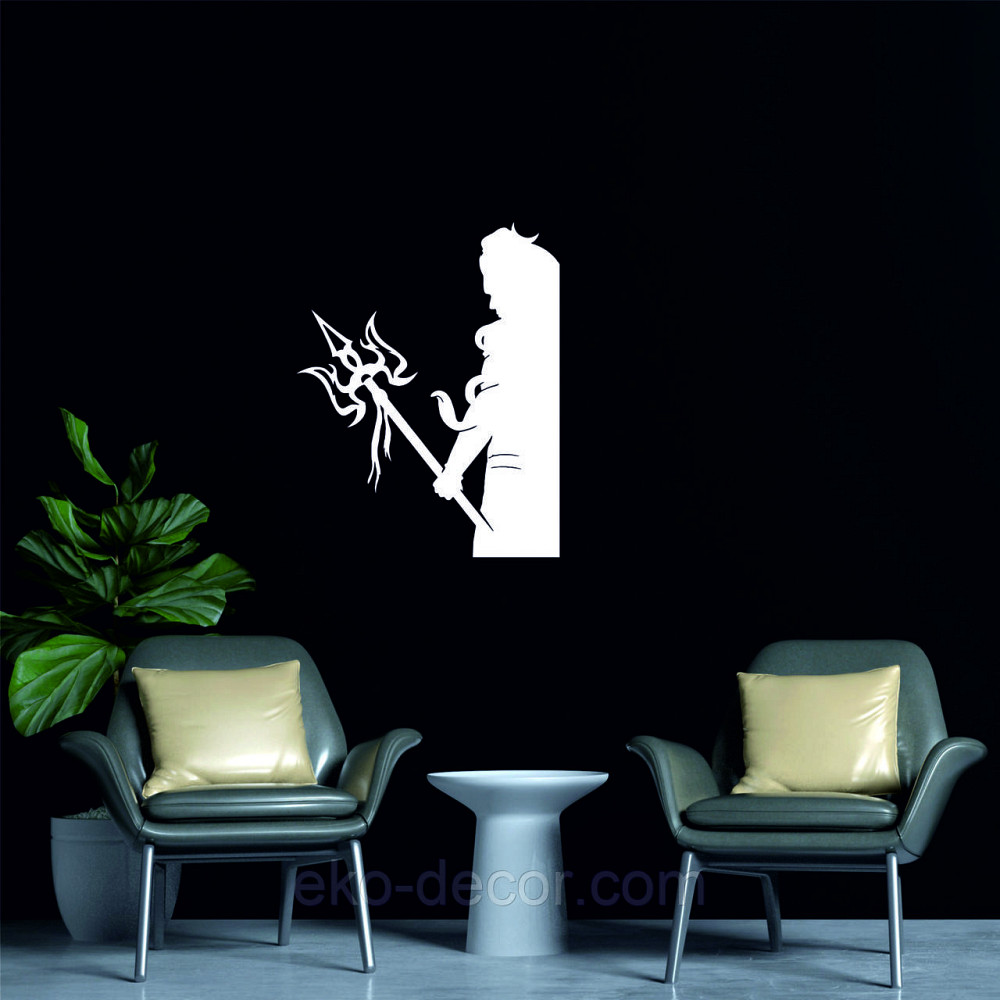 Декоративне настінне Панно «Посейдон» Декор на стіну 110*86 см, Білий Київ - фото 4