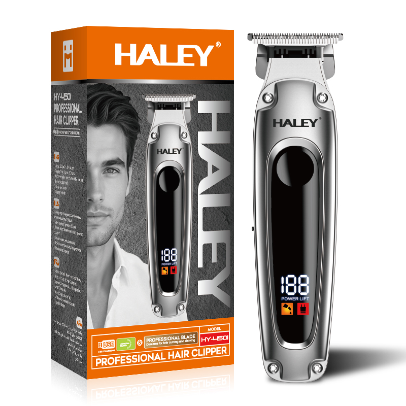 Професійна машинка для стрижки волосся та бороди Haley HY-4503, тример з ЖК-дисплеєм та USB-зарядкою 1200мАг Одеса - фото 1