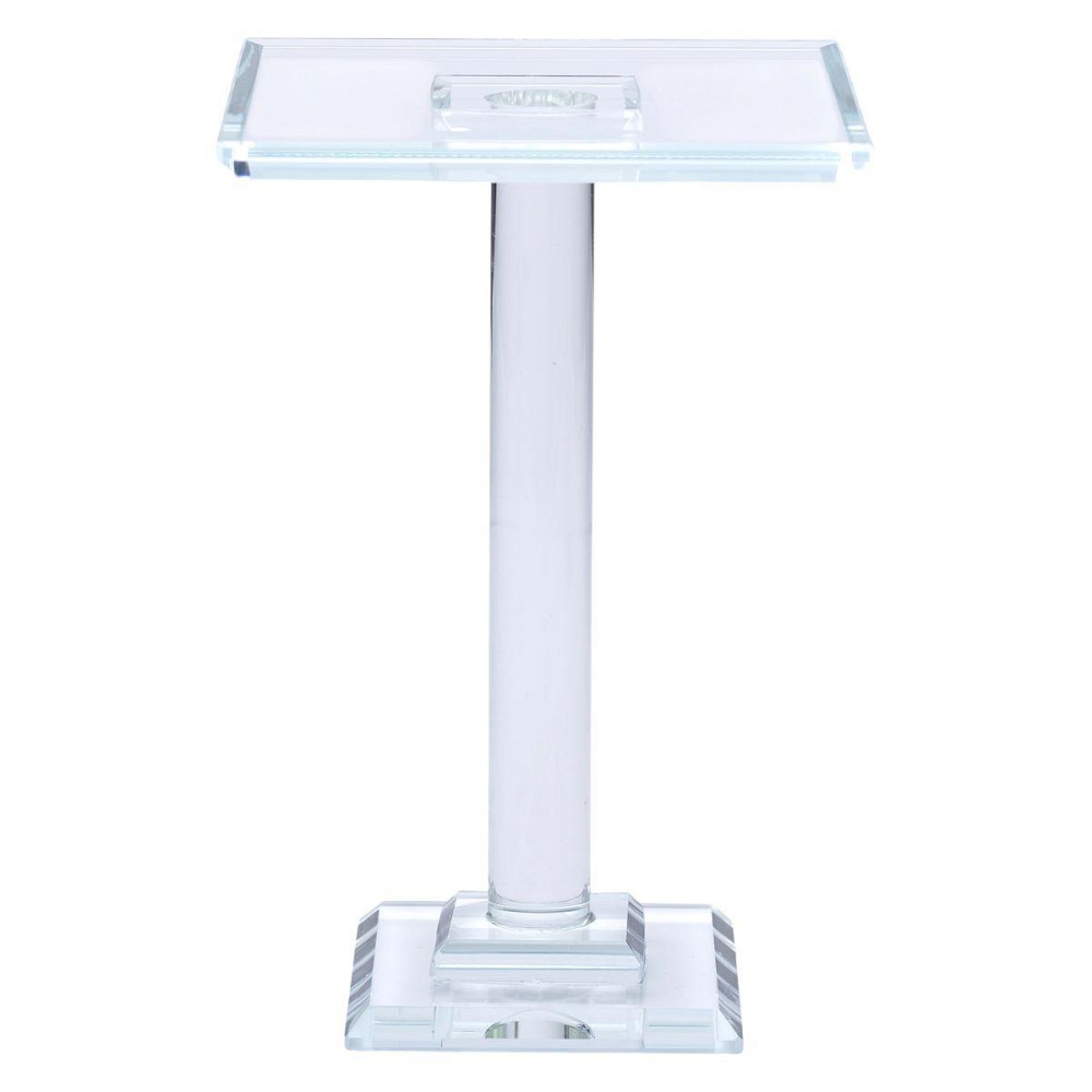 Тортовница стеклянная на ножке 12×12×18 см квадратная стойка для торта, капкейков HP-4-71M Киев - изображение 2