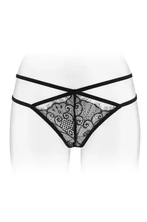 Трусики-стрінги Fashion Secret MYLENE Black з подвійною лінією стегна Львов