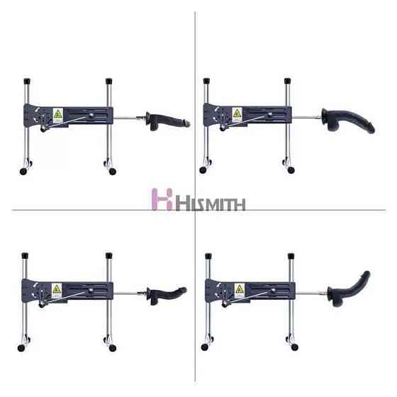 Фалоімітатор для секс-машин Hismith 8.3″ Silicone Dildo Black, система KlicLok, гнучкий стрижень Sex Aura Київ