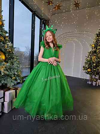Зелене пишне плаття 134-152 Кривий Ріг