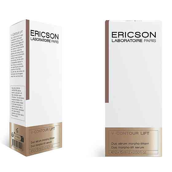 Двухфазная сыворотка для усовершенствования контуров лица V-CONTOUR LIFT SERUM ERICSON LABORATOIRE, 2*15 мл Днепр