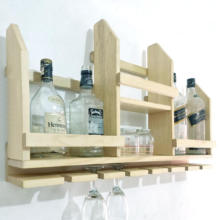 Настенная винная полка 