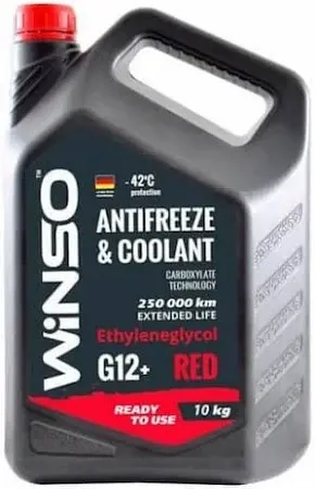 Антифриз WINSO RED G12+ 10 кг (арт. 881050) Ковель - фото 1