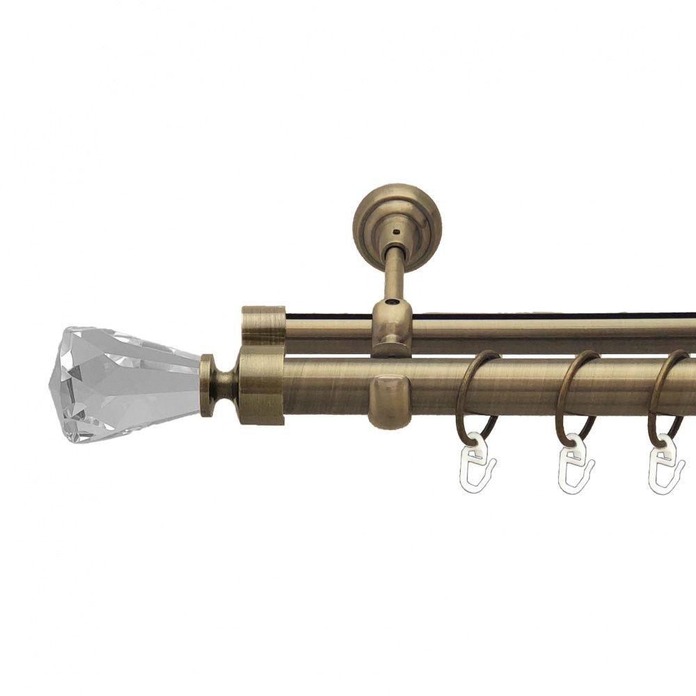 Карниз Orvit Лучетта металевий дворядний опозитний гладка \ профільна труба кільце металеве Антик 25\19 мм 200 Львов - изображение 1