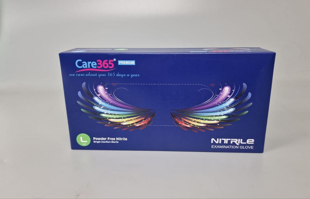 Рукавиці Нітрил Кобальтовий (100 шт.) розмір L "CARE 365" (1 пачка) Харків - фото 2