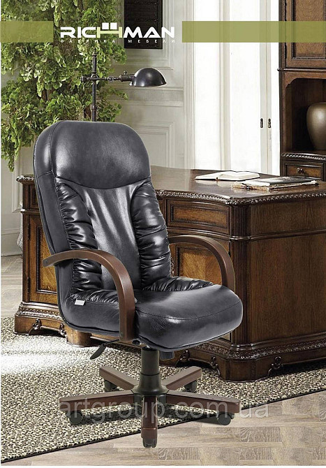 Офисное Кресло Руководителя Richman Buford Fly 2230 Хром M1 Tilt Черный Днепр - изображение 6