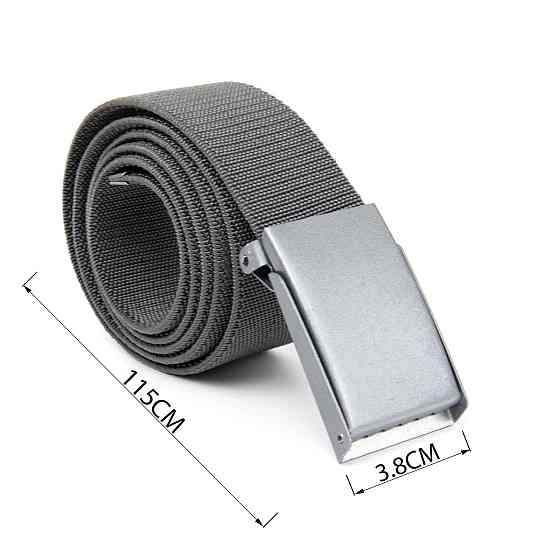 Текстильный ремень из серой пряжкой Vintage 20534 Серый Киев