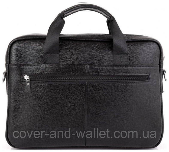 Офисная мужская сумка из натуральной кожи черного цвета ST Leather Киев - изображение 2