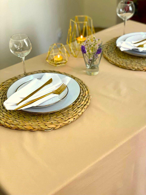 Ecotton Скатертина Ecotton DUCK 170х200 см водовідштовхувальна бежева Beige 04/ 23130 Київ - фото 3