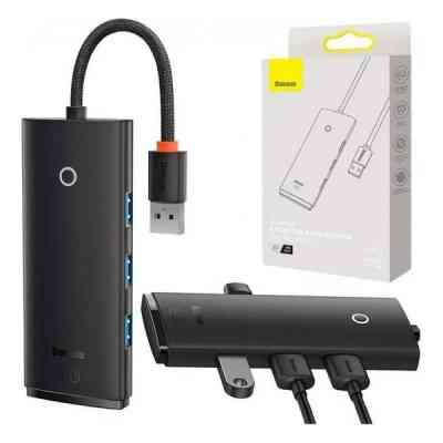 Концентратор Baseus USB 3.0 to 4xUSB 3.0 0.25m black (WKQX030001) Вінниця