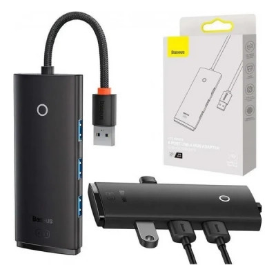 Концентратор Baseus USB 3.0 to 4xUSB 3.0 0.25m black (WKQX030001) Вінниця - фото 3