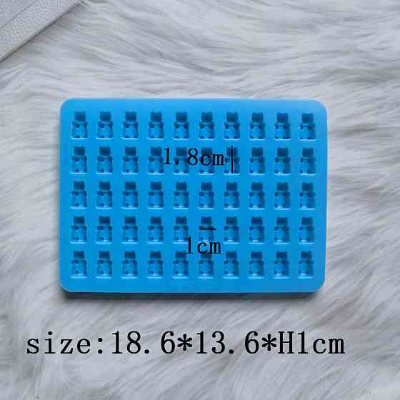 Молд из силикона Мишка 185 на 136 мм синий Киев