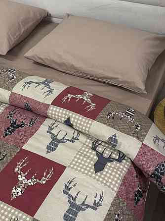 Ecotton Комплект постільної білизни Ecotton полуторний 150х215 см червоний Олені новорічний Коломия